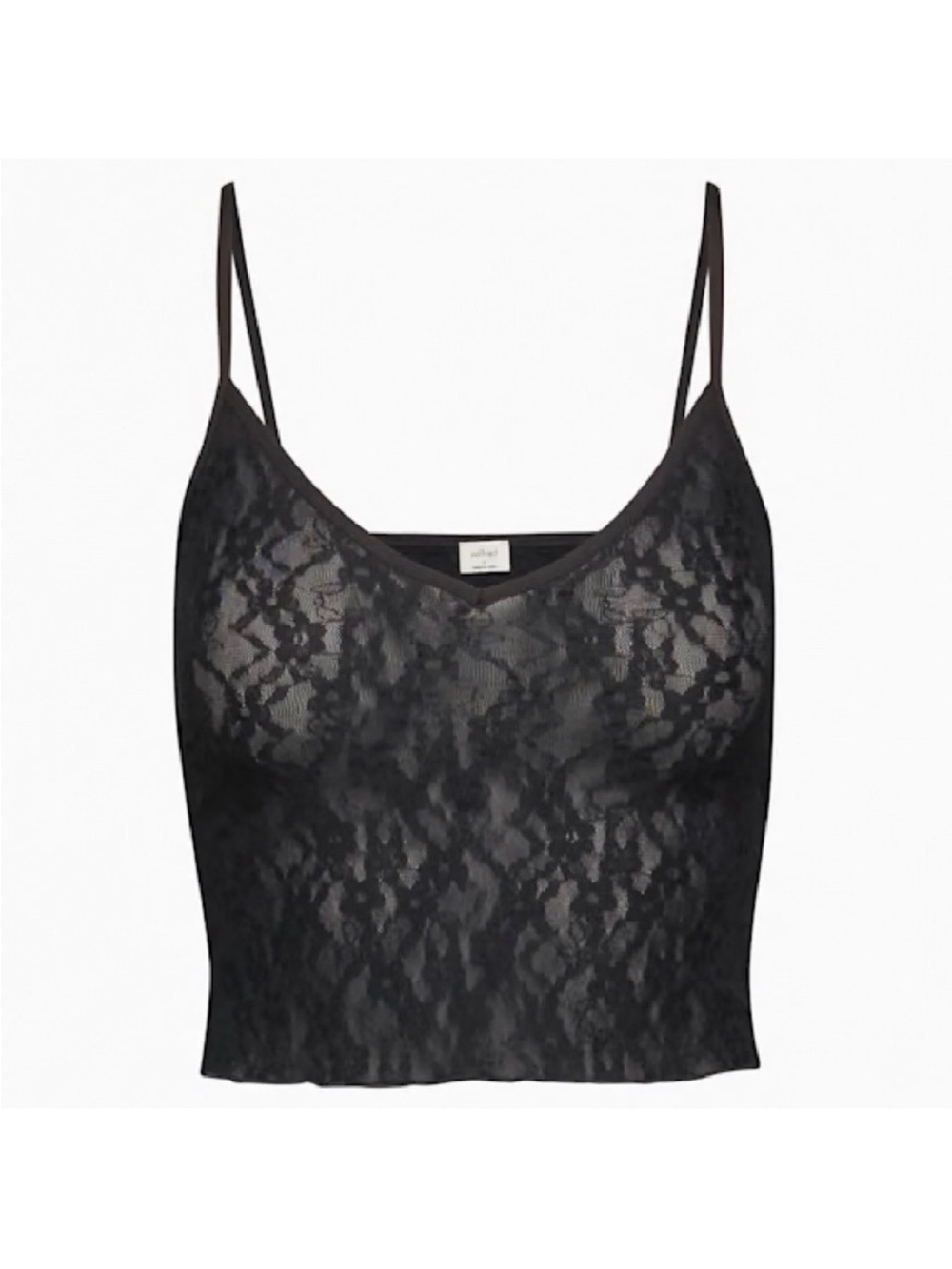 WILFRED Black Lace Cami Crop Top